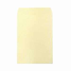 【新品】ハート 透けないカラー封筒 テープ付角2 パステルクリーム XEP473 1セット（500枚：100枚×5パック）