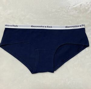 新品 アバクロ レディース アンダーウェアー ショーツ パンツ 女性用 下着 ウエストロゴ ロゴパンツ ネイビー XS Abercrombie&Fitch