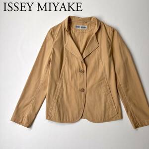 ISSEY MIYAKE イッセイミヤケ テーラードジャケット アウター　シングルジャケット ブレザー　コットン　羽織 レディース