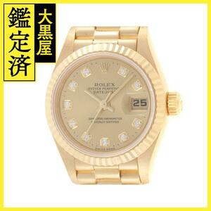 ROLEX　ロレックス　デイトジャスト　69178G　750YG　シャンパン10PD　T番　レディース　自動巻き【432】 2147300359891