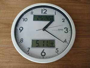 壁掛け時計MAG W-631　カレンダー・温度湿度表示【送料込み】