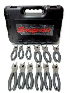 未使用 Snap-on スナップオン スナップリングプライヤー セット 12本セット SRPCR112 SRPCR112DT 専用プラスチックケース入り