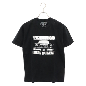 NEIGHBORHOOD ネイバーフッド URBAN GARMENT C-TEE アーバンガーメントプリントロゴ半袖Tシャツ ブラック 181PCNHST20