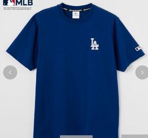 Mサイズ 新品　MLB 半袖シャツ ロサンゼルス　ドジャース　大谷翔平　メジャーリーグ　ロゴTシャツ　ブルー