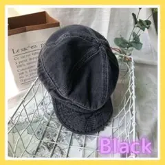ショートブリム　デニム　キャップ　ブラック　アウトドア　カジュアル 帽子