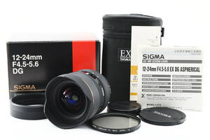 SIGMA シグマ AF 12-24mm F/4.5-5.6 EX DG HSM Canon キヤノン レンズ 箱付 #2118376A