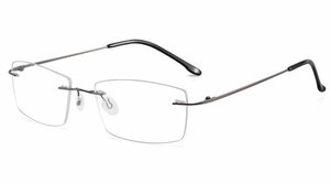 送料無料　超軽量 メガネフレーム　フチなし ツーポイント　眼鏡　レンズ交換可能　チタン　男女兼用　 sc0192