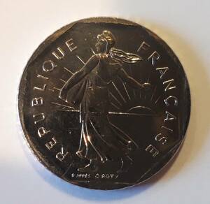 フランス 2000年 2フラン プルーフ硬貨