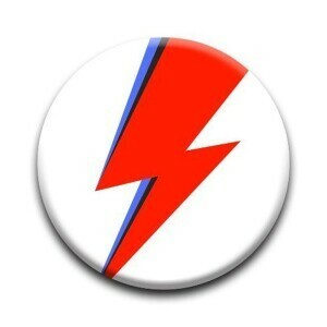 David Bowie / デヴィッド・ボウイ『Bolt 1.25 inch Rd. Button』バッジ / バッチ / 公式グッズ