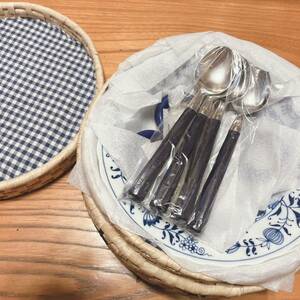 ピクニック お皿 スプーン 5枚セット 器 青色 大皿