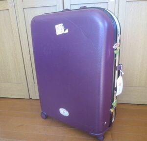 ■Skyway maruem 大型スーツケース 紫 鍵無し 横60×縦80×厚み28cm■キャリーケース 旅行カバン 爆買い お土産収納