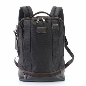 1円■TUMI トゥミ■トレーサータグ付■レザー ナイロン リュックサック リュック バックパック ビジネス ブラック 黒 A4 メンズ HHM R6-4