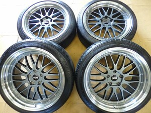 美品深リム段リム BBS LMタイプ メッシュ 5H-120 レクサスLS460 LS500 LS600h 新型 40系 アルファード ヴェルファイア BMW PCD120 高級希少