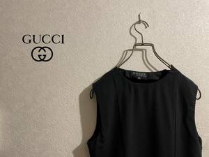 ◯ イタリア製 GUCCI ノースリーブ ワンピース / グッチ ウール リトル ブラック ドレス 黒 38 Ladies #Sirchive