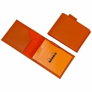 ☆新品☆送料無料☆ メモ帳 カバー ロディア No.11 方眼 RHODIA cf11200 牛革 MEMO 縦型（色：オレンジ）