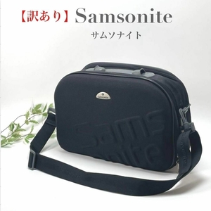 【訳あり】 Samsonite サムソナイト ショルダーバッグ 斜めがけ 肩がけ クロスボディ ブラック 黒 ロゴ ブランド カメラケース 鞄