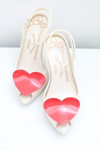 Vivienne Westwood×Melissa ハートレディドラゴン ヴィヴィアンウエストウッド 37 白 【中古】 H-24-04-07-078-sh-OD-ZH