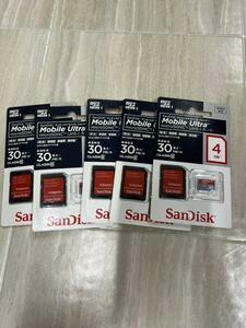 【C】SanDisk SDSDQY-004G-J35A ５枚セット microSD