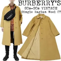 ★希少★BURBERRY★バーバリー★一枚袖 ロングコート★ウール★キャメル★