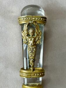 １９世紀 天使 印章 フランス アンティーク クリスタルガラス アンピールスタイル ナポレオン時代