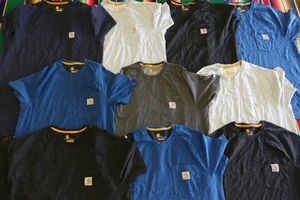TS-BN32 カーハート Carhartt ワンポイントTシャツ FORCEシリーズ￥1～US古着卸大量セット業者まとめ売り