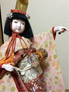 日本舞踊道成寺大型人形 ガラスケース49×34×55cm アンティーク