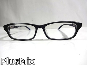 X4E020■本物■ プラスミックス PlusMix PX-13291 廃盤 激レア ブラックデザイン ブルーライトカットレンズ PC メガネ 眼鏡 メガネフレーム