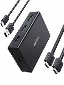 【訳有 送料無料】UGREEN HDMI 分配器 1入力2出力 4K@60Hz HDMIスプリッター 【HDMIケーブル付き】２画面同時出力3D映像対応 (A89)