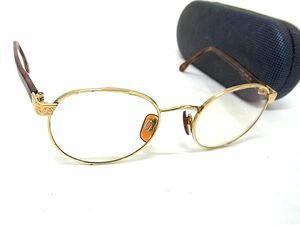 1円 ■美品■ GIORGIO ARMANI ジョルジオアルマーニ 度入り メガネ 眼鏡 めがね レディース メンズ ブラウン系 AY3260