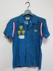 TMT Big Holiday ボーリングシャツ 半袖 S ブルー #TSH-S109S ティーエムティー
