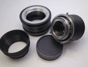 46　美品　改造レンズ　ツァイスZeiss Novar Anastigmat, 1:4,5/75mm for　M42　　アダプター付　ソニーミラーレス（Eマウント）用