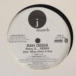 12inchレコード　 RAH DIGGA / PARTY & BULLLSHIT REMIX feat. MISSY ELLIOTT & EVE