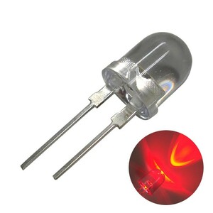 LED 砲弾型 10mm 赤色 6000～8000mcd 500個