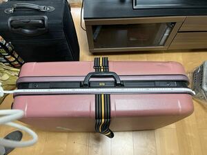 1スタ　スーツケース ハードケース ビンテージ サンコーSANCO 海外旅行ピンク　中古