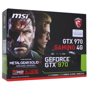 【中古】MSI製グラボ GTX 970 GAMING 4G MGSV PCIExp 4GB 元箱あり [管理:1050002312]