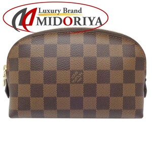 LOUIS VUITTON ルイヴィトン ダミエ ポシェット・コスメティックPM N47516 化粧ポーチ エベヌ/083936【中古】