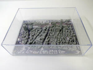 新宿駅 歌舞伎町　国土交通省の整備した３D都市データを活用した都市模型　組立済　　スケール1/4000　(透明ケース付)　