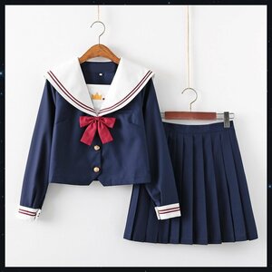 M セーラー服 女子制服 学生服 女子高校生 コスチューム JK制服 可愛い 刺繍 コスプレ 学園祭 文化祭 仮装 本格制服