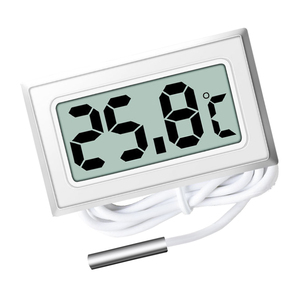 デジタル水温計 神奈川県から発送 即納 LCD電池付 アクアリウム 水槽の水温管理に 白 ホワイト 送料無料