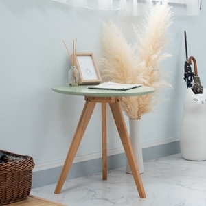 テーブル サイドテーブル ナイトテーブル ディスプレイ台 木製 天然木 パイン くすみカラー 三本脚 TAP-008GR