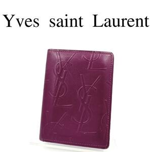 Yves saint Laurent イヴサンローラン パスケース YSLロゴ