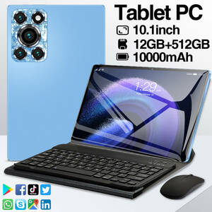 新品　Tblet PC タブレットパソコン 10.1インチ 12GB+512GB 10000mAh 16+32MP 動作確認 ブルー