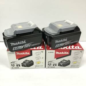 sy342 送料無料！美品 2点セット makita マキタ 18V 6.0Ah リチウムイオンバッテリー BL1860B 残量表示付