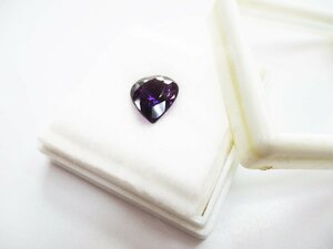 ★とちぎ屋！ルース【アメシスト・アメジスト（紫水晶）】ペアシェイプカット 約０．７ｇ（約３．５ｃｔ）濃厚なパープルカラー！★