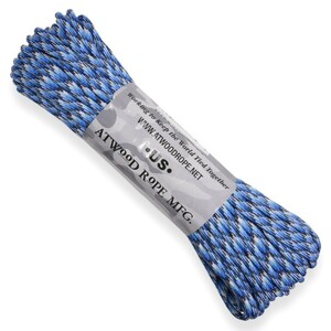 ATWOOD ROPE 550パラコード タイプ3 ブルースネーク アトウッドロープ ARM 商用 Blue Snake