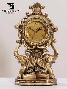 小象時計リビングには家庭用置時計の欧風レトロな置物の置時計