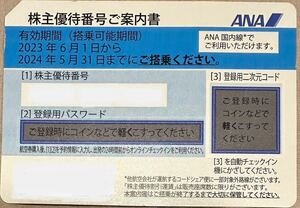 ANA 全日空 株主優待券 1枚 国内 航空券 搭乗期限24年5月末まで スピード通知