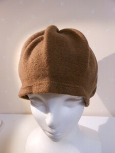 ●　帽子　●　ポイント　■ 暖か帽子　ウール100　茶　 (10120 )