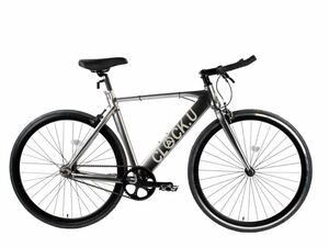 新品★ 自転車 ピストバイク 700C Bull second 【ブルセコンド】 480mm シルバー シングルギア ブルーホーン vianova　7部組箱