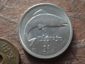 アイルランド　1Florin　白銅　1966年　KM#15a　(28.5mm, 11.6g)